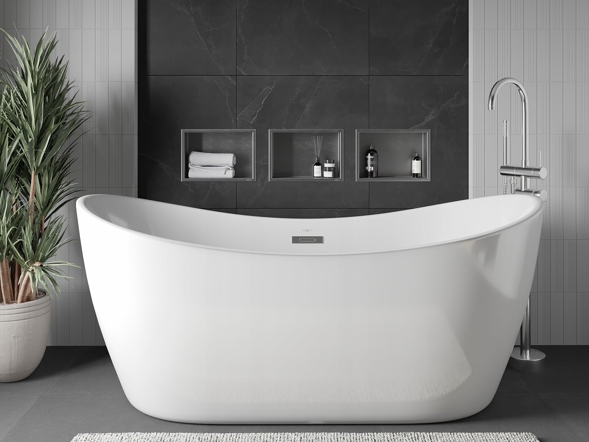 Bathroom Shower Shelf Flange 30x20 Mexen X-Wall inox Manufacturer code 1910302010