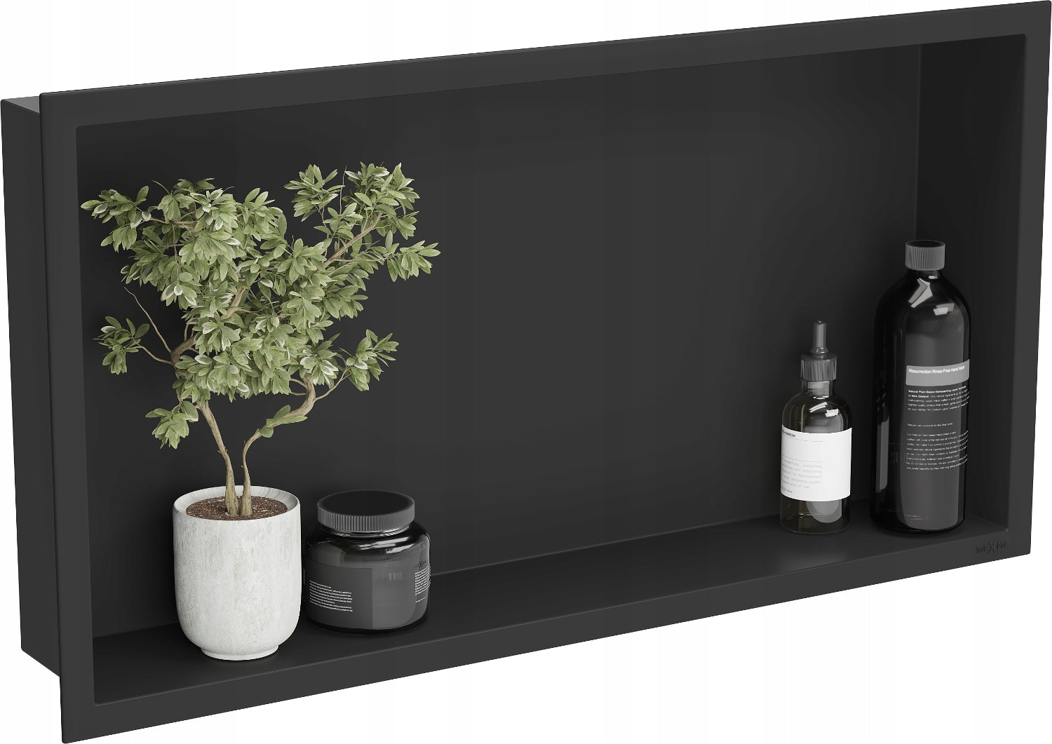Bathroom Shower Shelf Flange 60x30 Mexen X-Wall-R Black