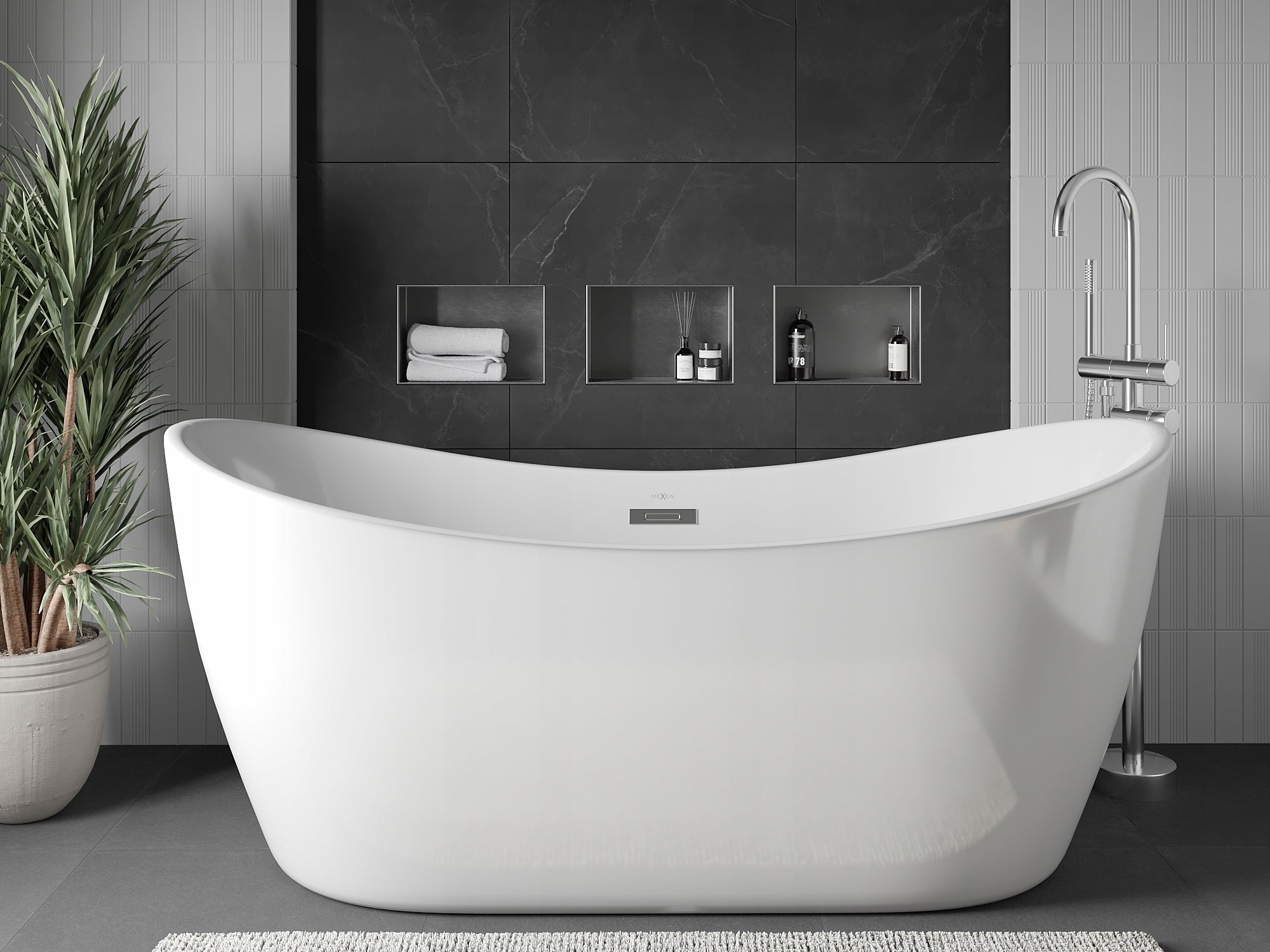 Bathroom Shower Shelf without Flange 30x20 Mexen X-Wall inox Manufacturer code 1911302010