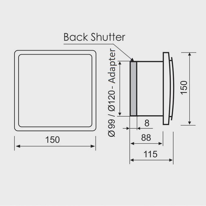 Bathroom fan mMotors OK-1 White 100m³/h, 13W; IP 25 Fan type circulator