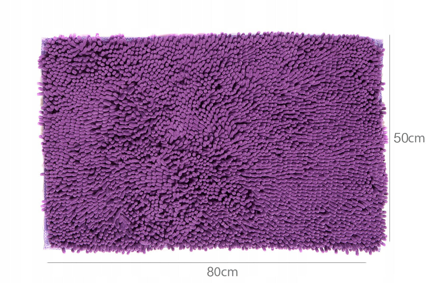 Bathroom mat shaggy 50x80 CHENILLE 9 COLORS Length 80 cm