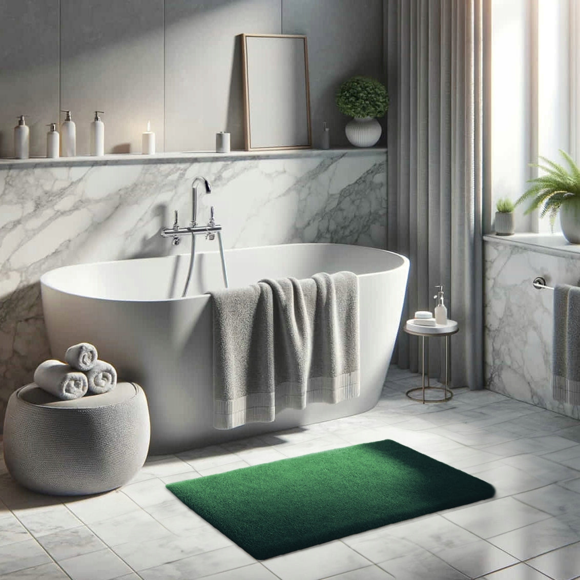 Bathroom rug for the bedroom, kitchen, living room, stairs, terrace, Rabbit, 50x70 Length 70 cm