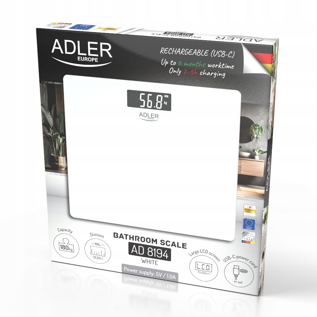 Bathroom scale Adler Europe AD8194W
