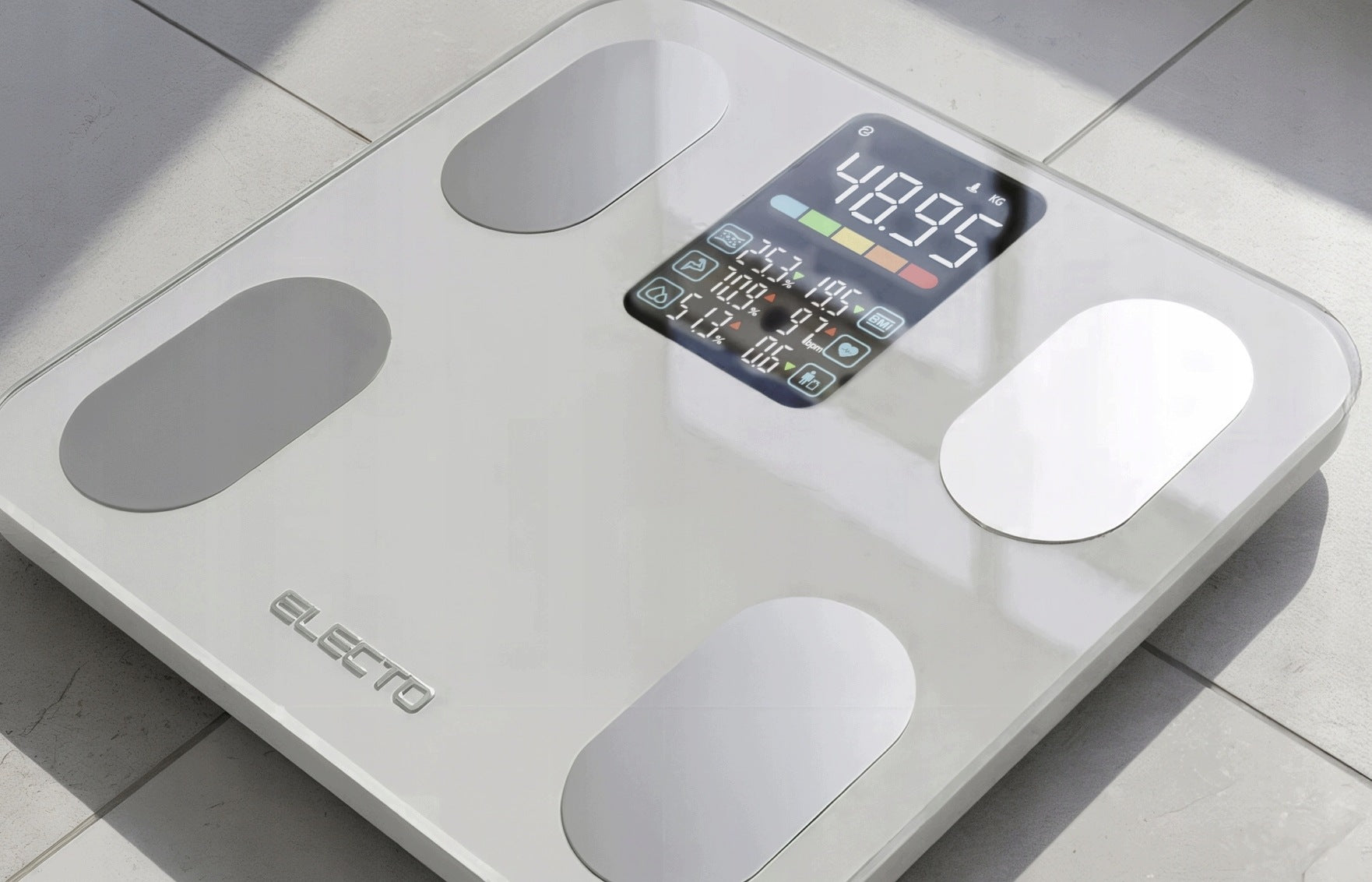 Bathroom scale Electo electronic application in Polish analytical BMI