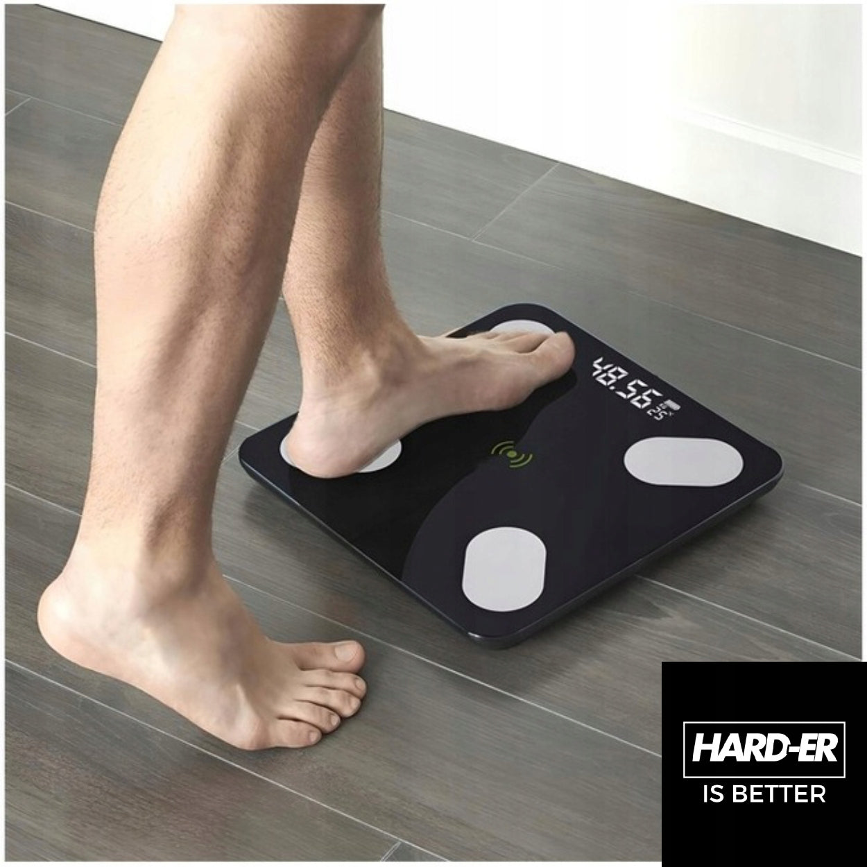 Bathroom scale HARD-ER BLACK GLASS BATHROOM SCALE SMART SLIM Hard-er Manufacturer code Hard-er_waga_łazienkowa