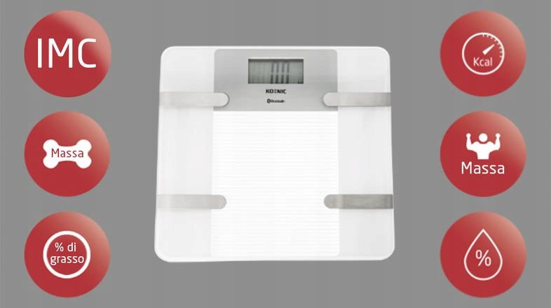Bathroom scale KOENIC KPS 15122 W White Brand Koenic