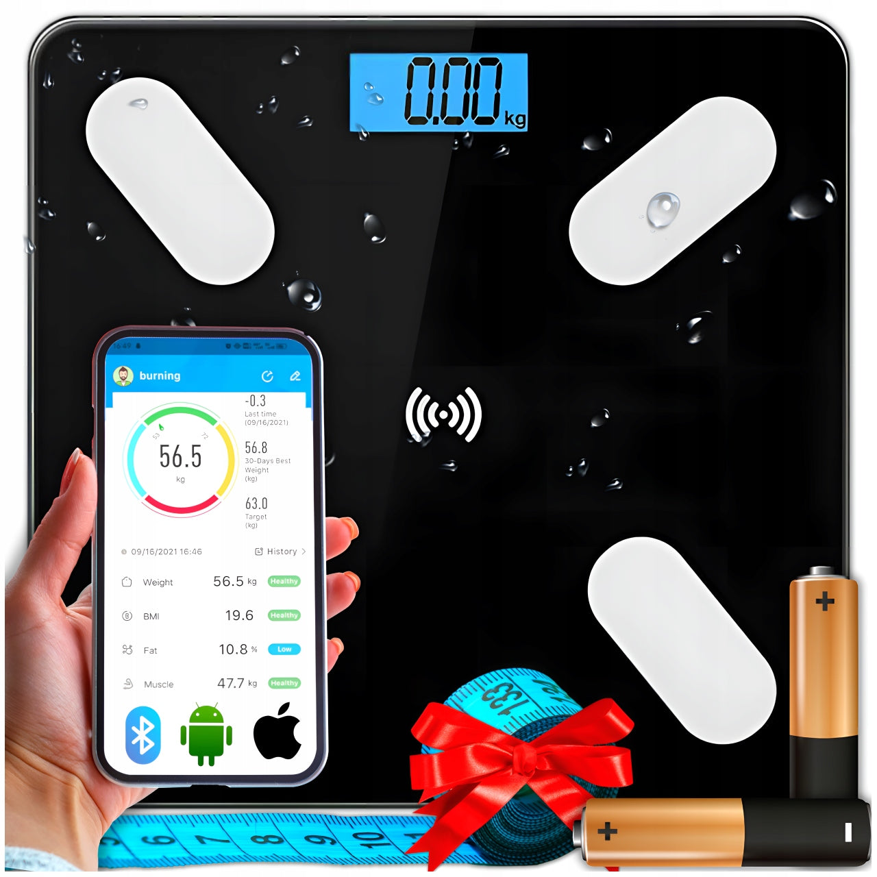 Bathroom scale MAXSELL WEIGHT WITH BLUETOOTH BATHROOM