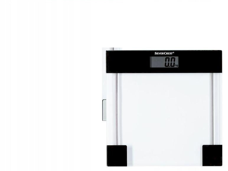 Bathroom scale Silvercrest glass black