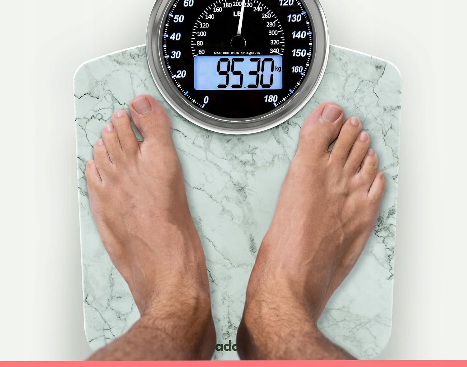 Bathroom scale digital tempered glass 180 kg Adamson Manufacturer code B0DHP8BHXT
