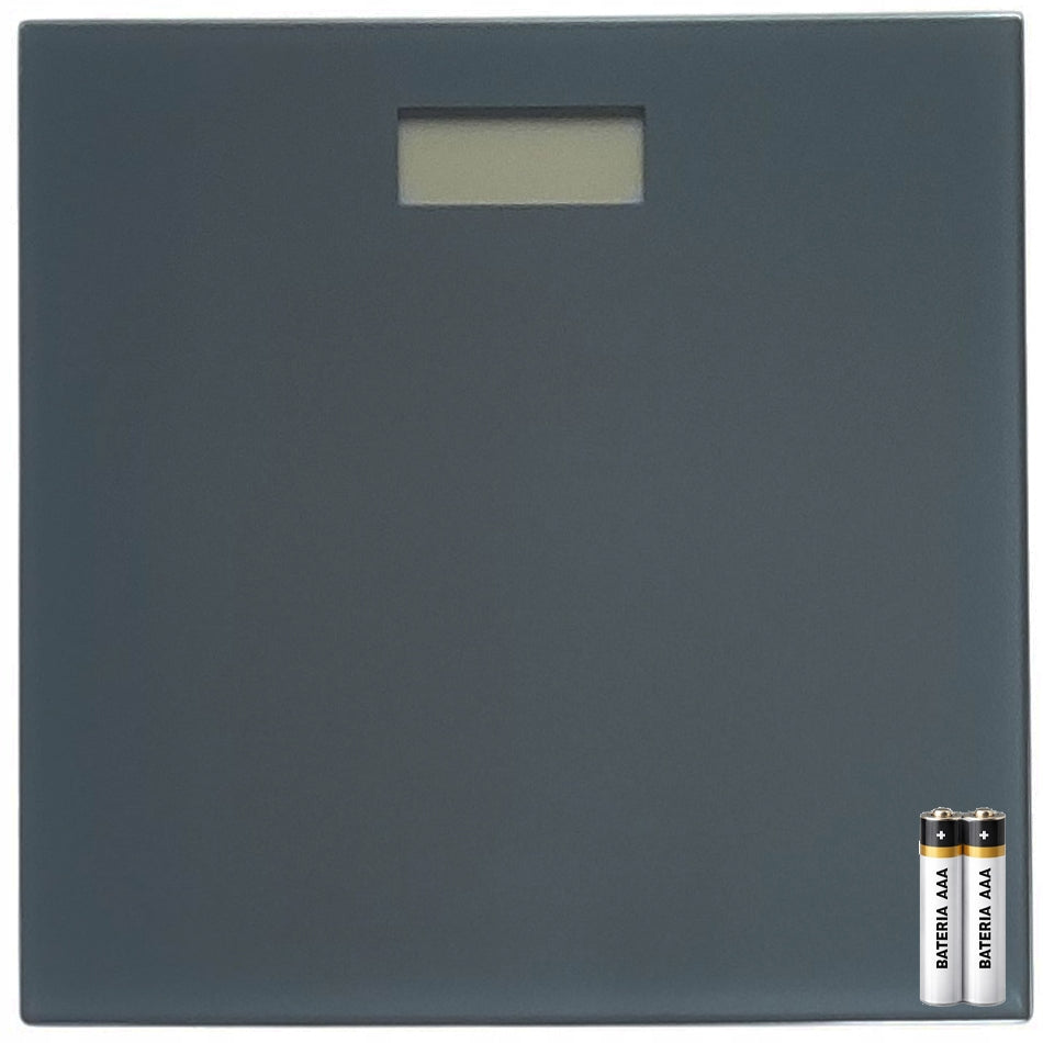 Bathroom scale electronic LCD glass grey 180 kg + 2x Batteries freebie Brand no brand