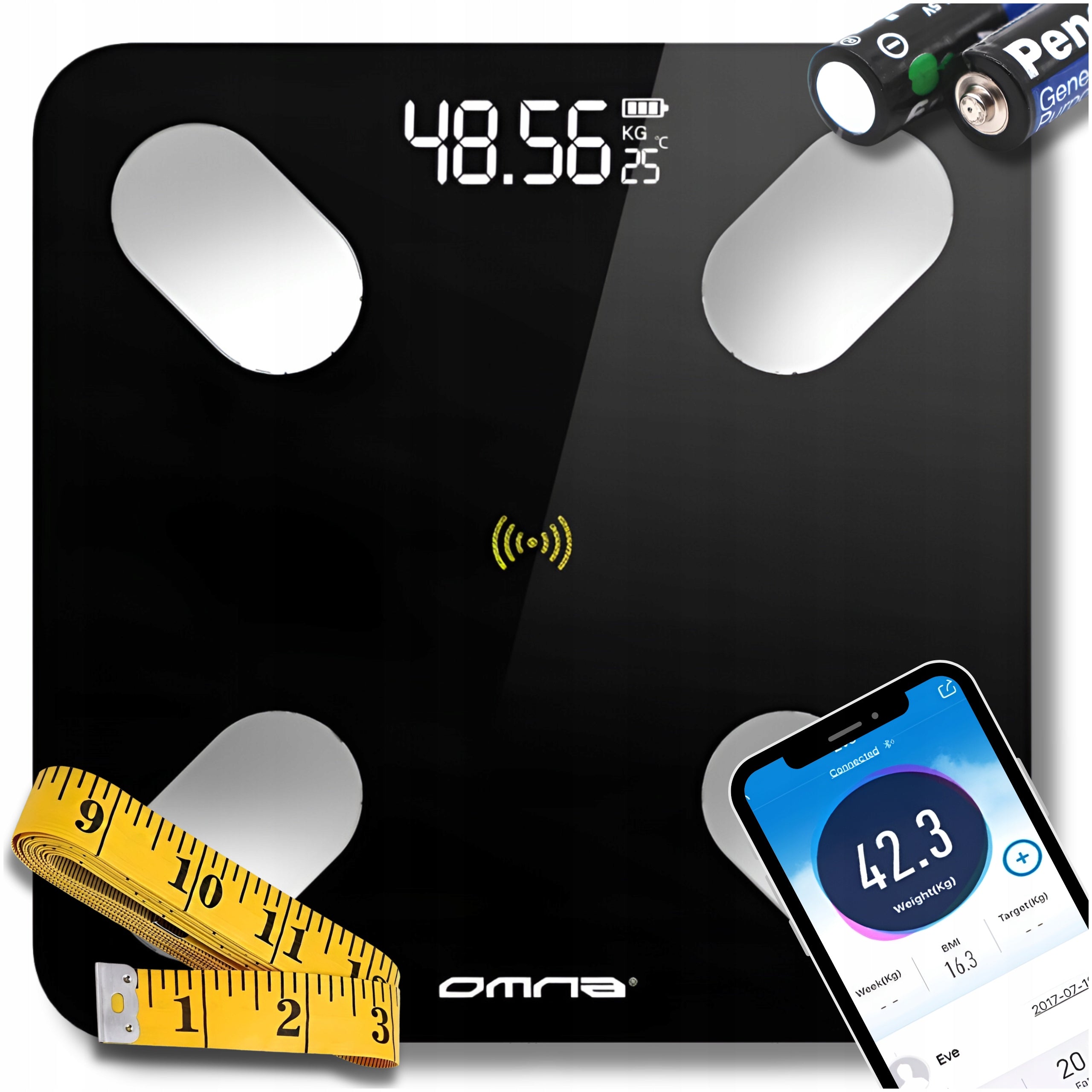 Bathroom scale electronic analytical accurate with bluetooth up to 180kg
