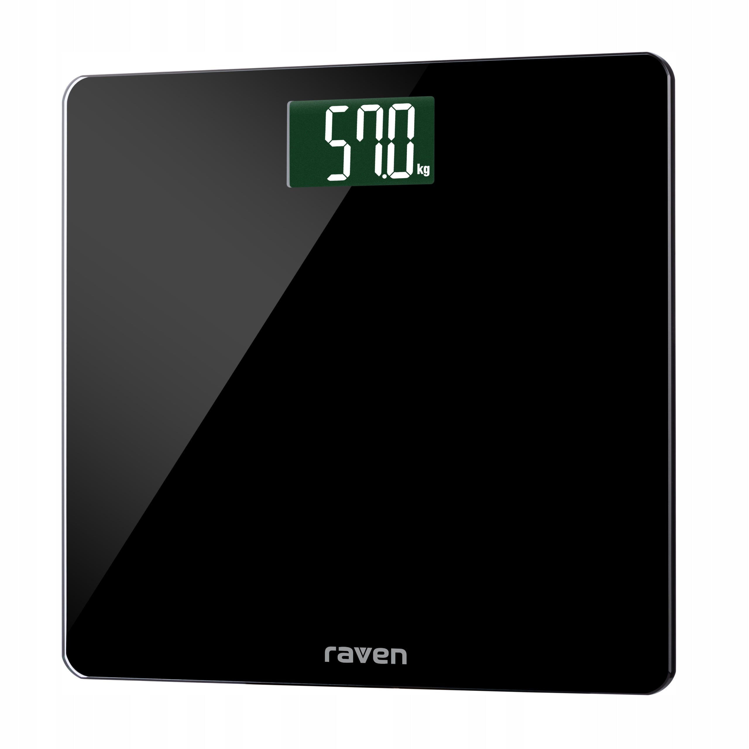 Bathroom scale electronic glass Raven EW013 up to 250kg Black Packaging status original