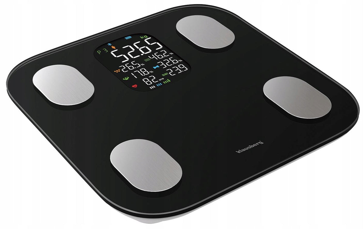 Bathroom scale, electronic, with body composition analyzer, black Brand no brand