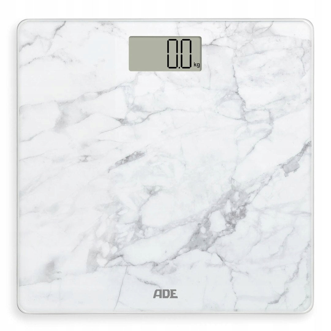 Bathroom scale up to 180 KG ADE 30 x 30 cm marble pattern white