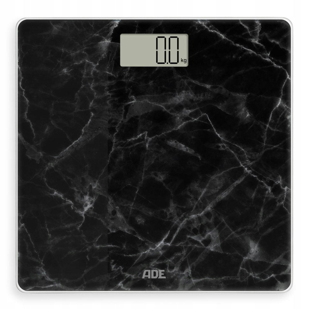 Bathroom scale up to 180 kg ADE 30 x 30 cm marble pattern black Brand ADE