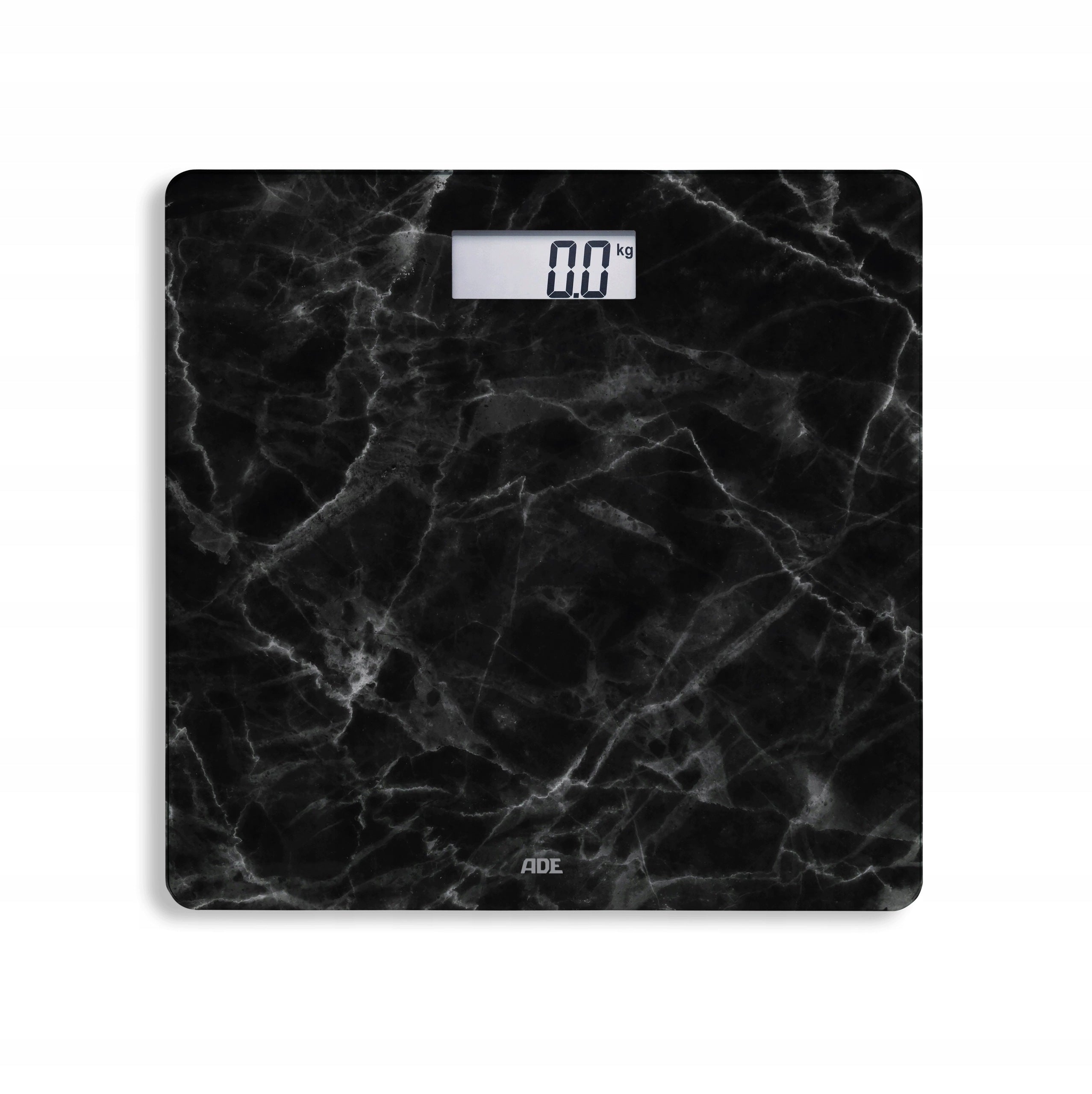 Bathroom scale up to 180 kg ADE 30 x 30 cm marble pattern black