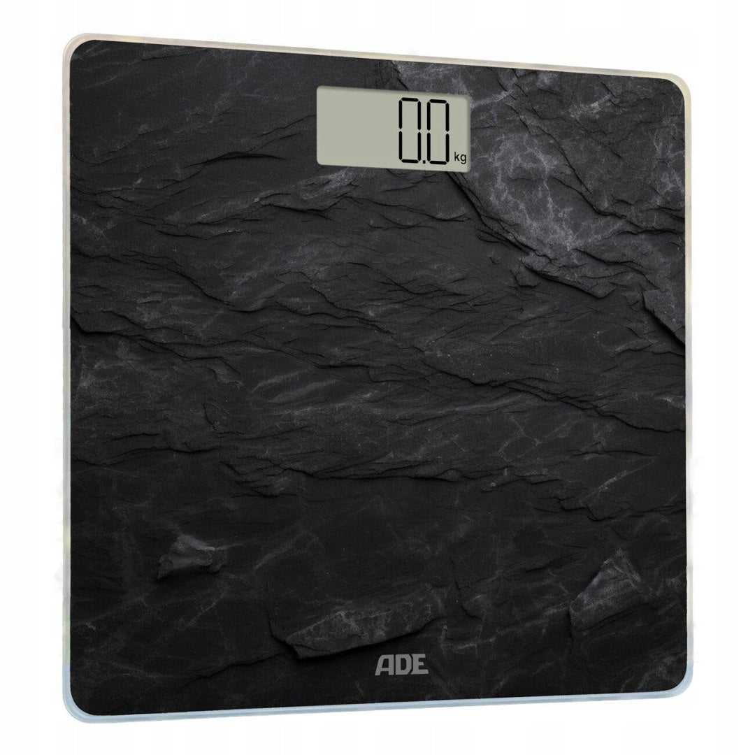 Bathroom scale up to 180 kg ADE 30 x 30 cm slate pattern black Packaging status original
