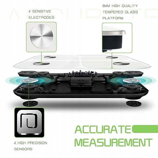 Bathroom scale with Modern Smart IOS and Android Up to 150 kg + FREEBIE Packaging status original