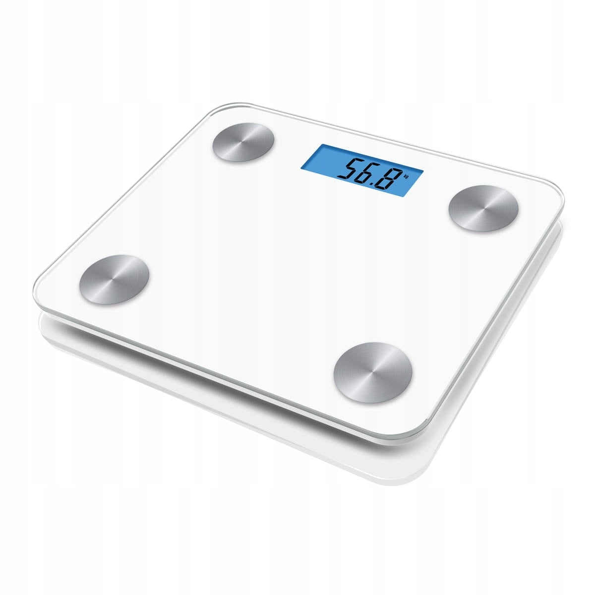 Bathroom scale with application white