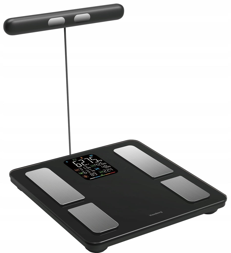 Bathroom scale with handle, electronic, precise body composition, black Brand no brand