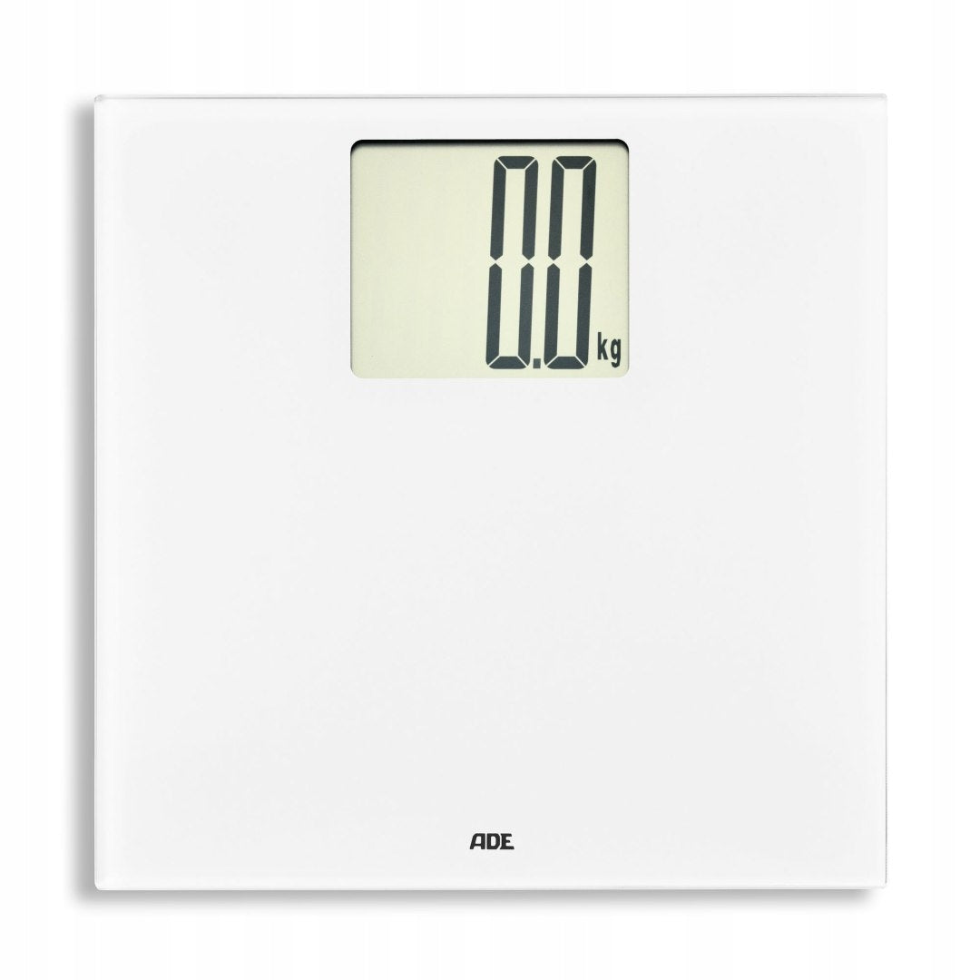 Bathroom scale with large display ADE up to 200 KG 30 x 30 cm white Packaging status original
