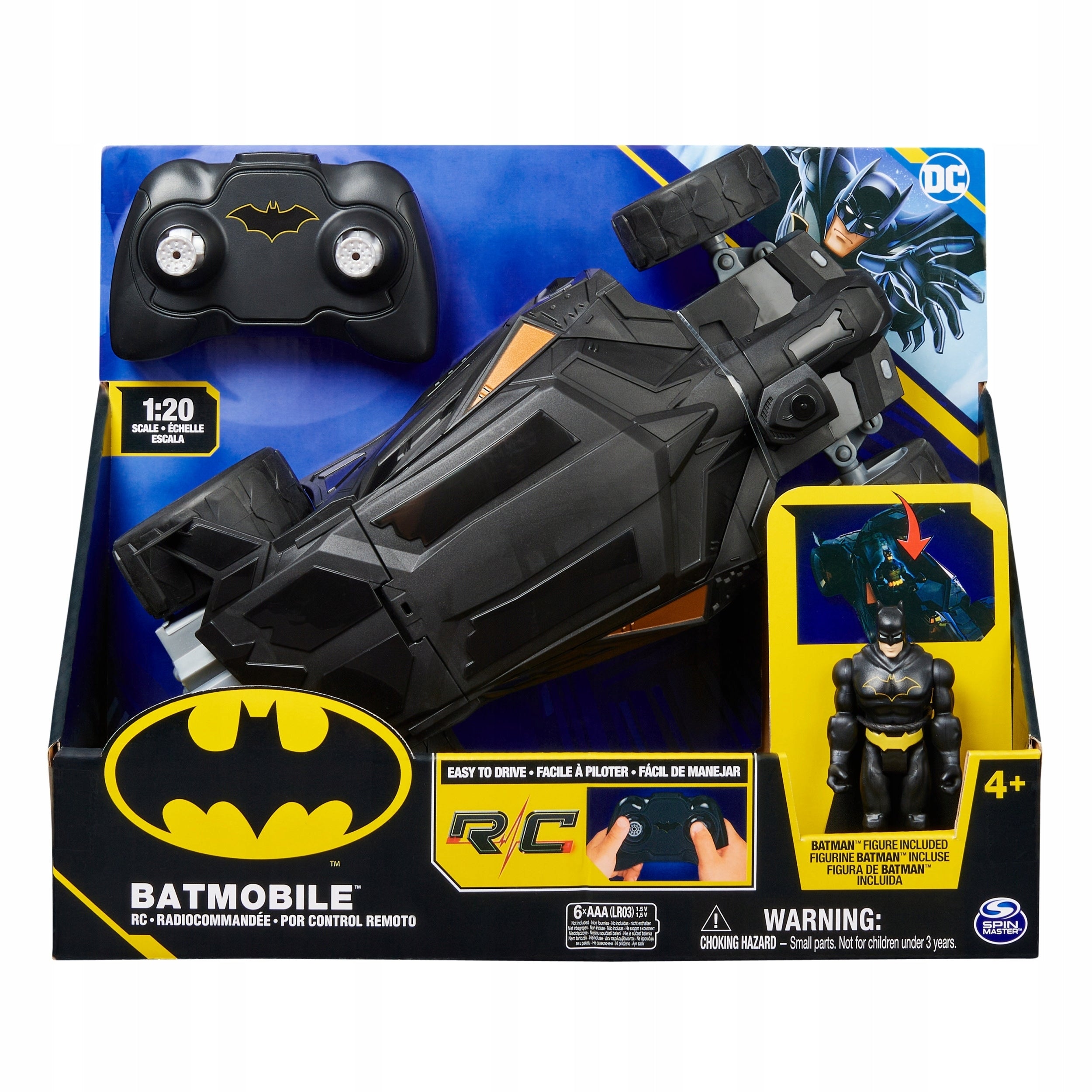 Batman Batmobile RC with Figurine Car with Remote Controlled Figurine Manufacturer code 6065425