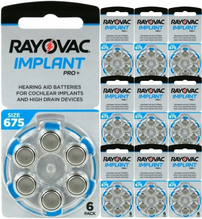 Batteries Rayovac Implant Pro+ type 675 180 pieces Packaging status original