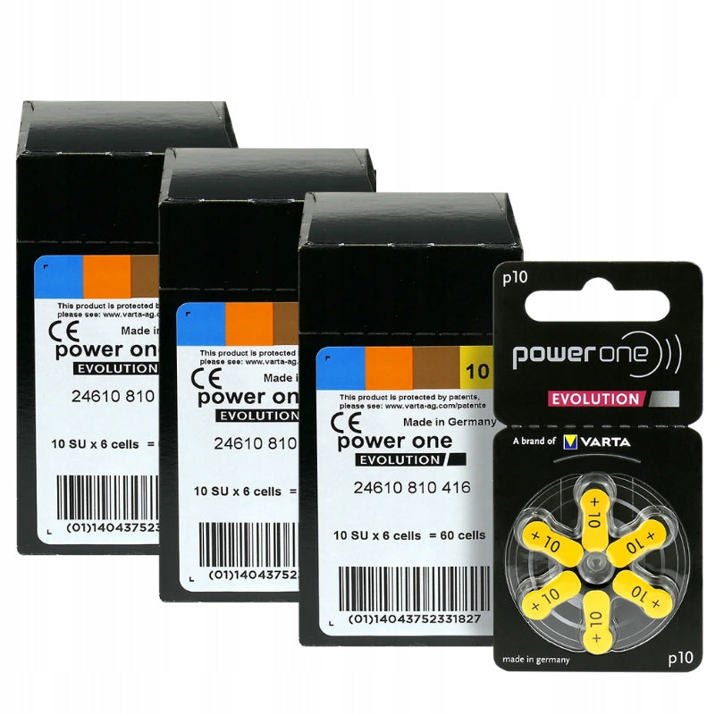 Batteries VARTA Power One Evolution 10 / PR70 - 180 pieces (3 boxes)