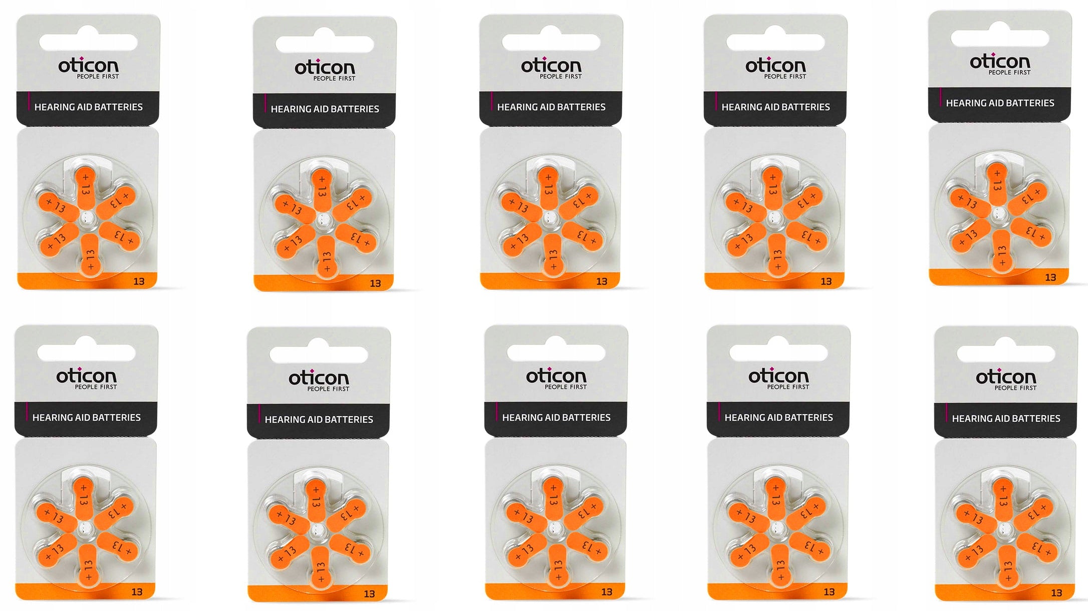 Batteries for Hearing Aid OTICON 13 - set of 60 pieces.