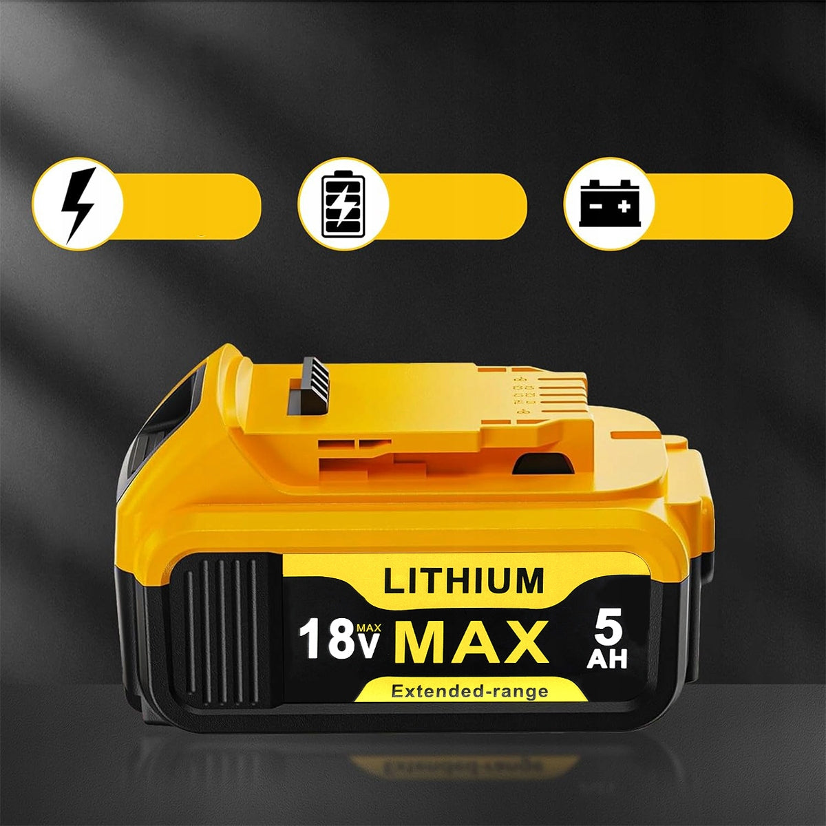 Battery 18V 5.0Ah to DCB200 DCB184 DCB204 Voltage (V) 18 V