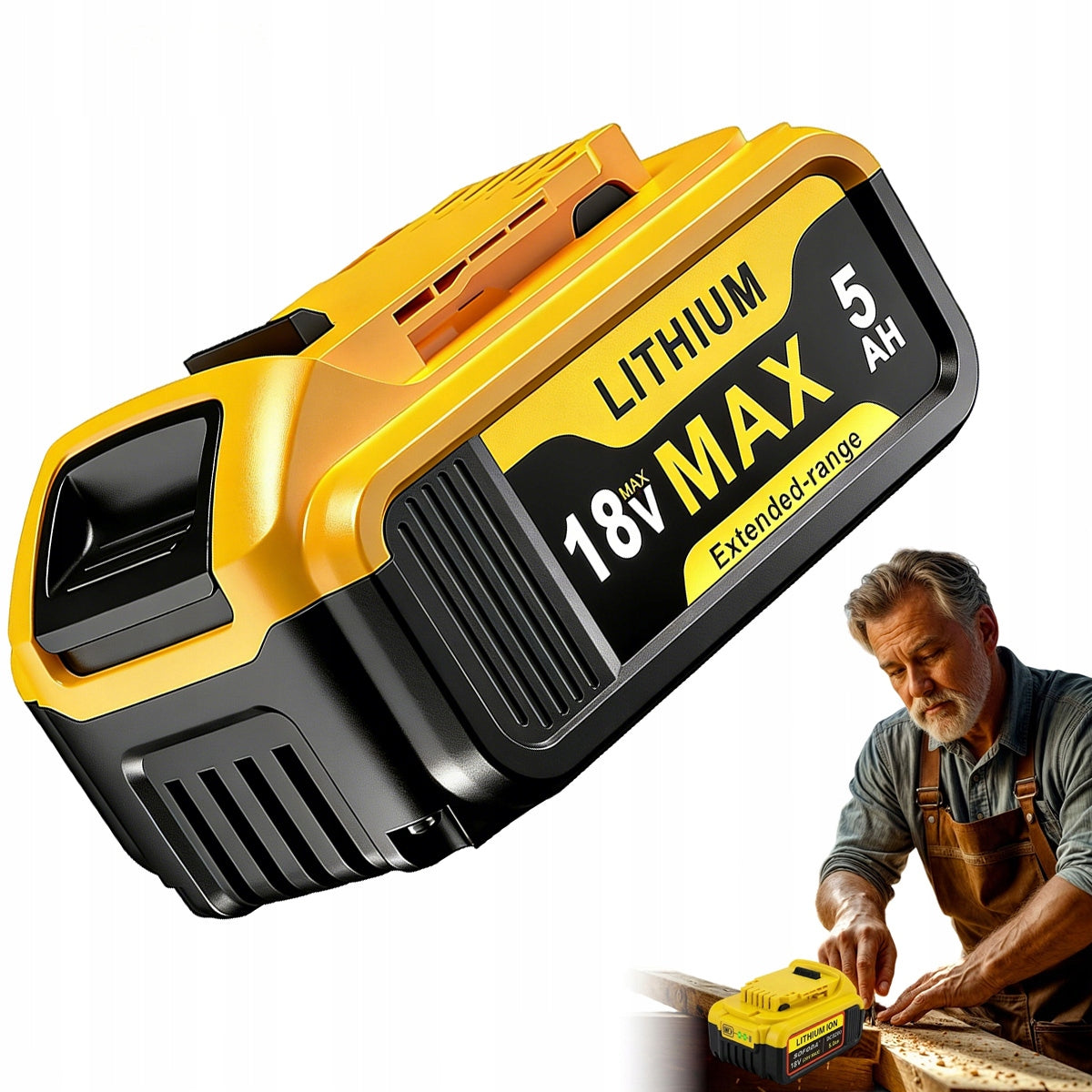 Battery 18V 5.0Ah to DCB200 DCB184 DCB204