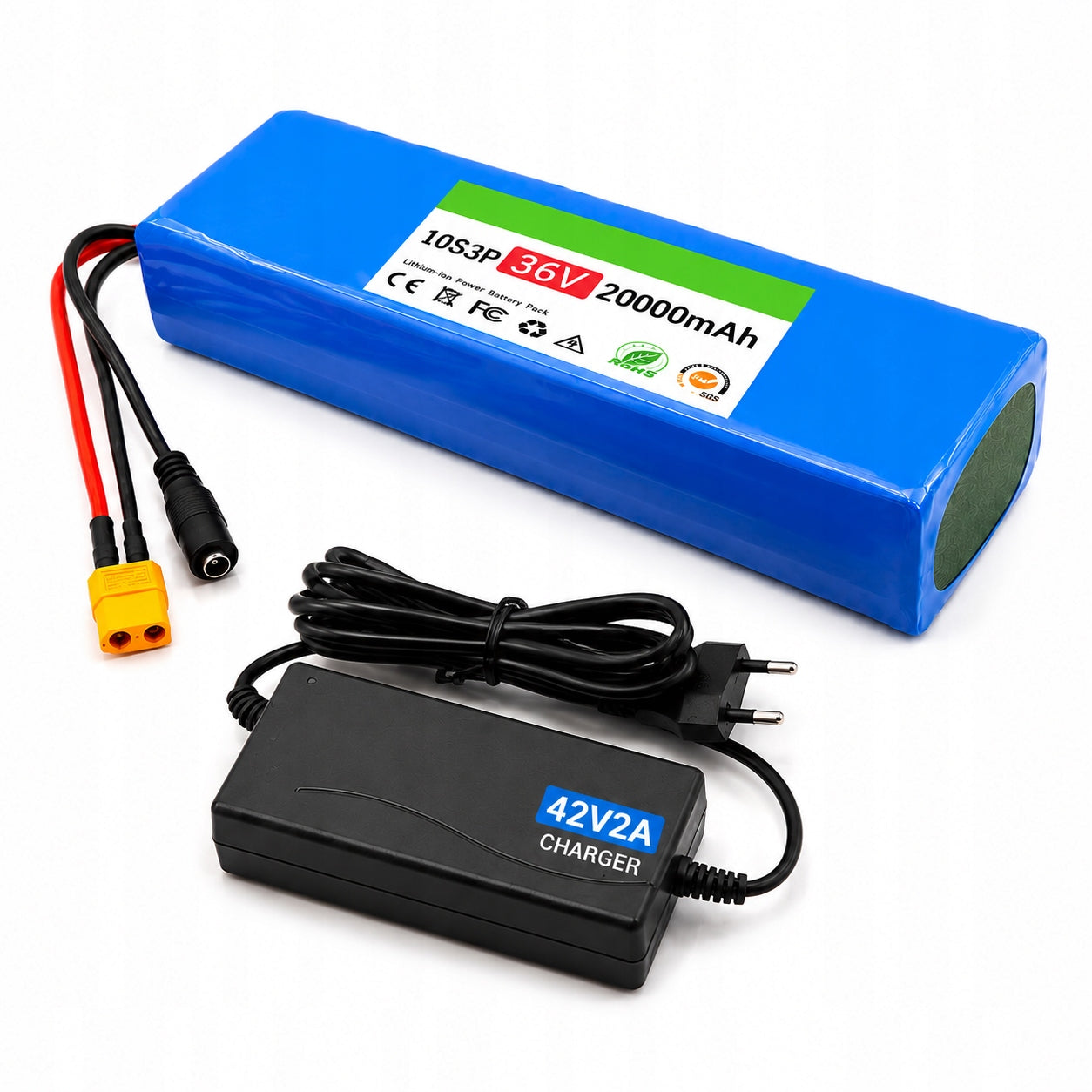 Battery 36V10Ah 360W Electric Bike 10S3P XT60 BMS Bafang Kind bicycle rechargeable batteries
