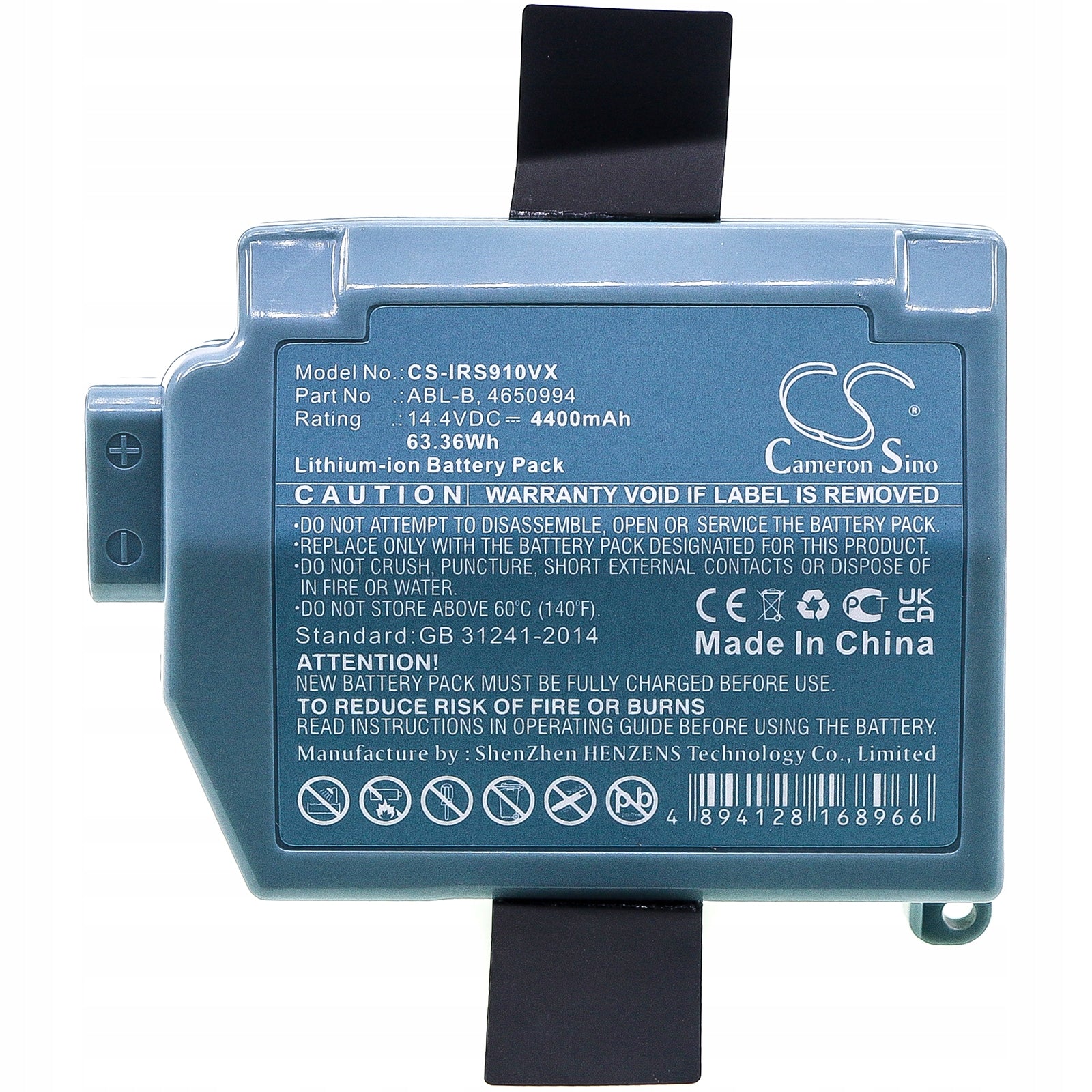 Battery 4650994 for iRobot Roomba S9 S9+ ABL-B 4400mAh Li-Ion