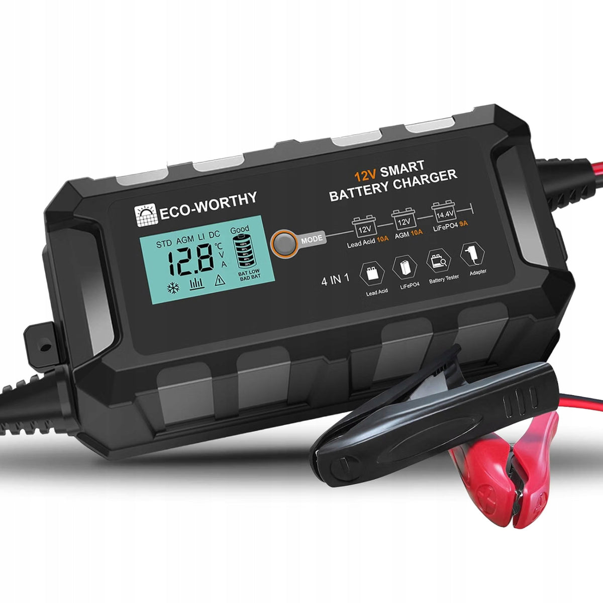 Battery Charger 12V 10A ECO-WORTHY LiFePO4 AGM