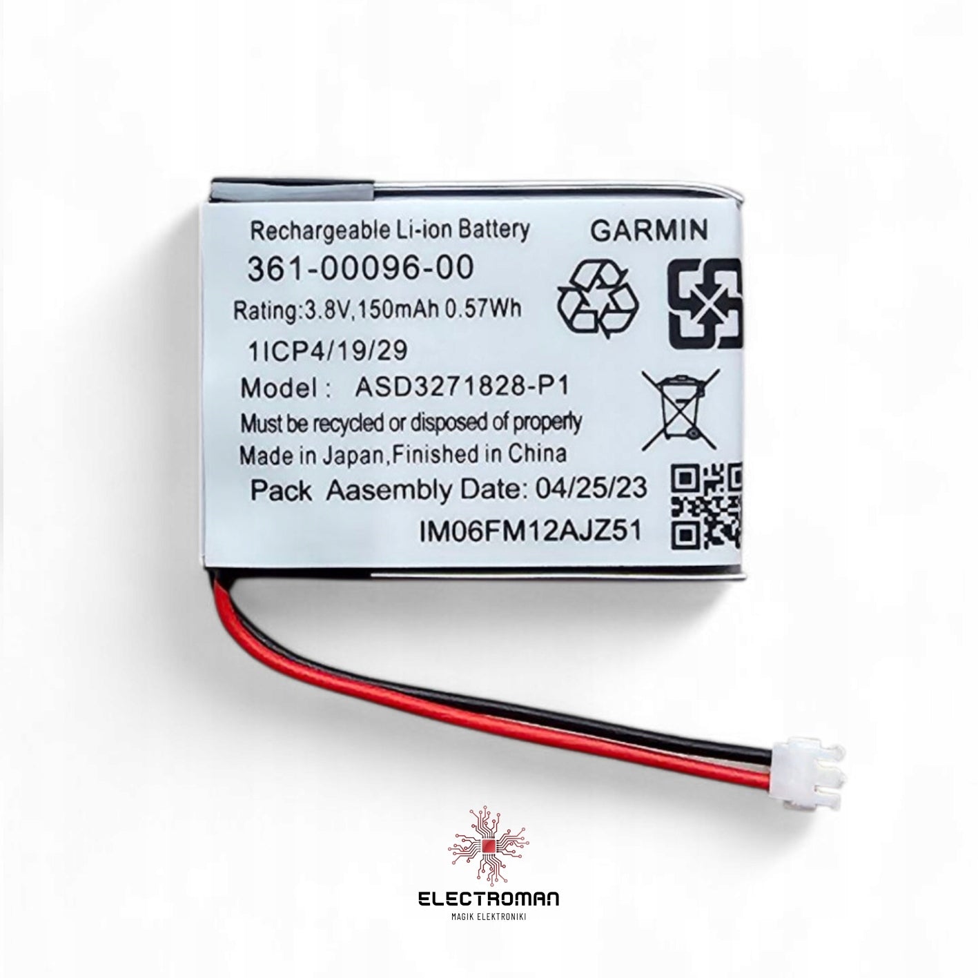 Battery Garmin 361-00096-00 Fenix 5/5S/5X + Service Optional
