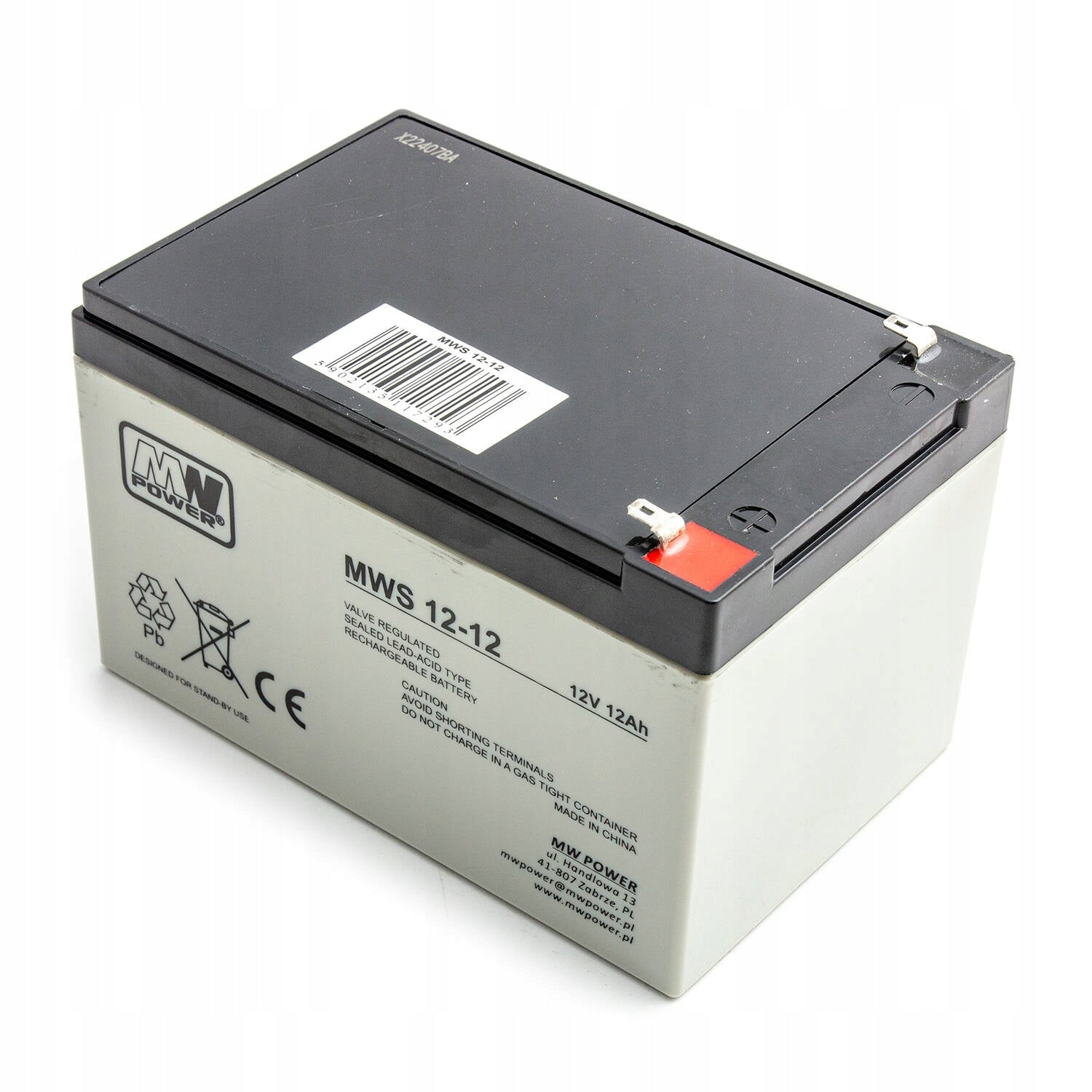 Battery MW Power MWS 12-12 12V 12Ah AGM Maintenance Free