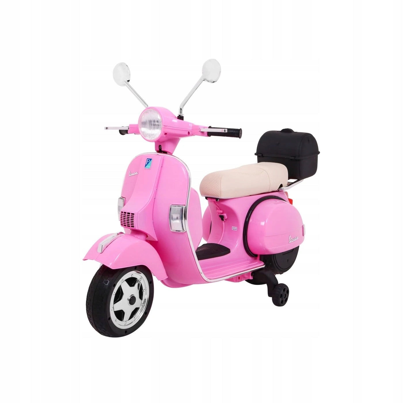 Battery Motor Scooter Vespa for Kids Auxiliary Wheels