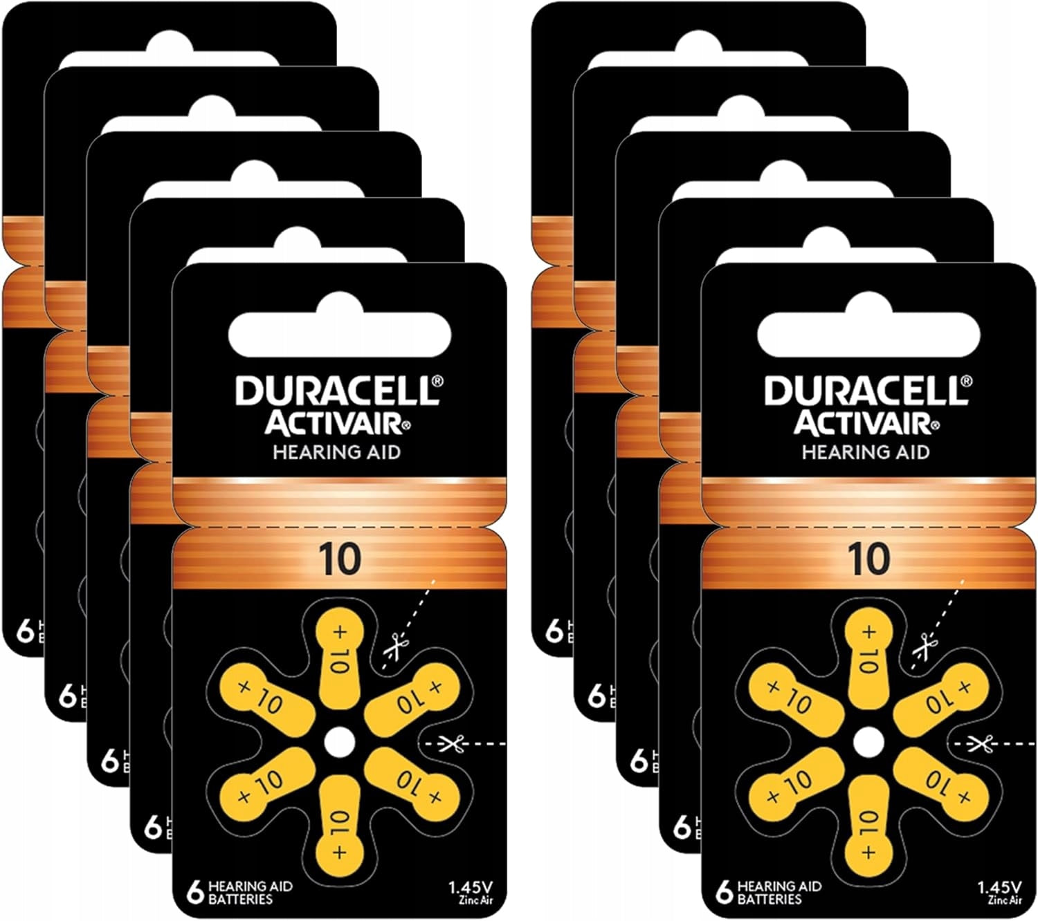 Battery PR10 Duracell PR70 for hearing aid 5,8x3,6mm