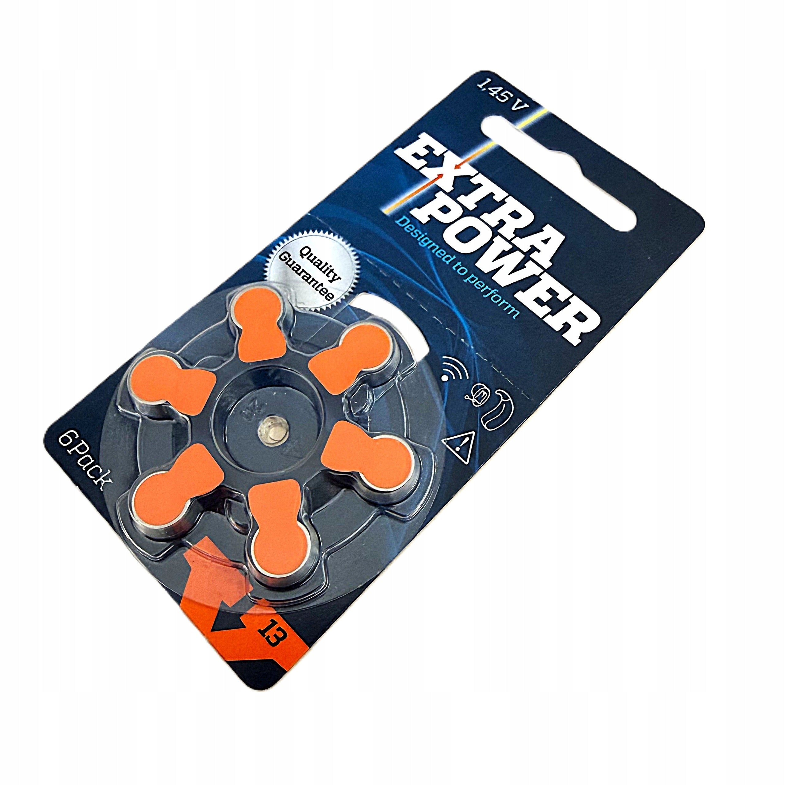 Battery Pack Hearing Aid Batteries 6-Pack 1.45V 13 PR48 Zink Air Packaging status original