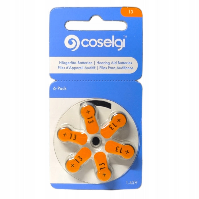 Battery Pack Hearing Aid Batteries 6-Pack 1.45V 13
