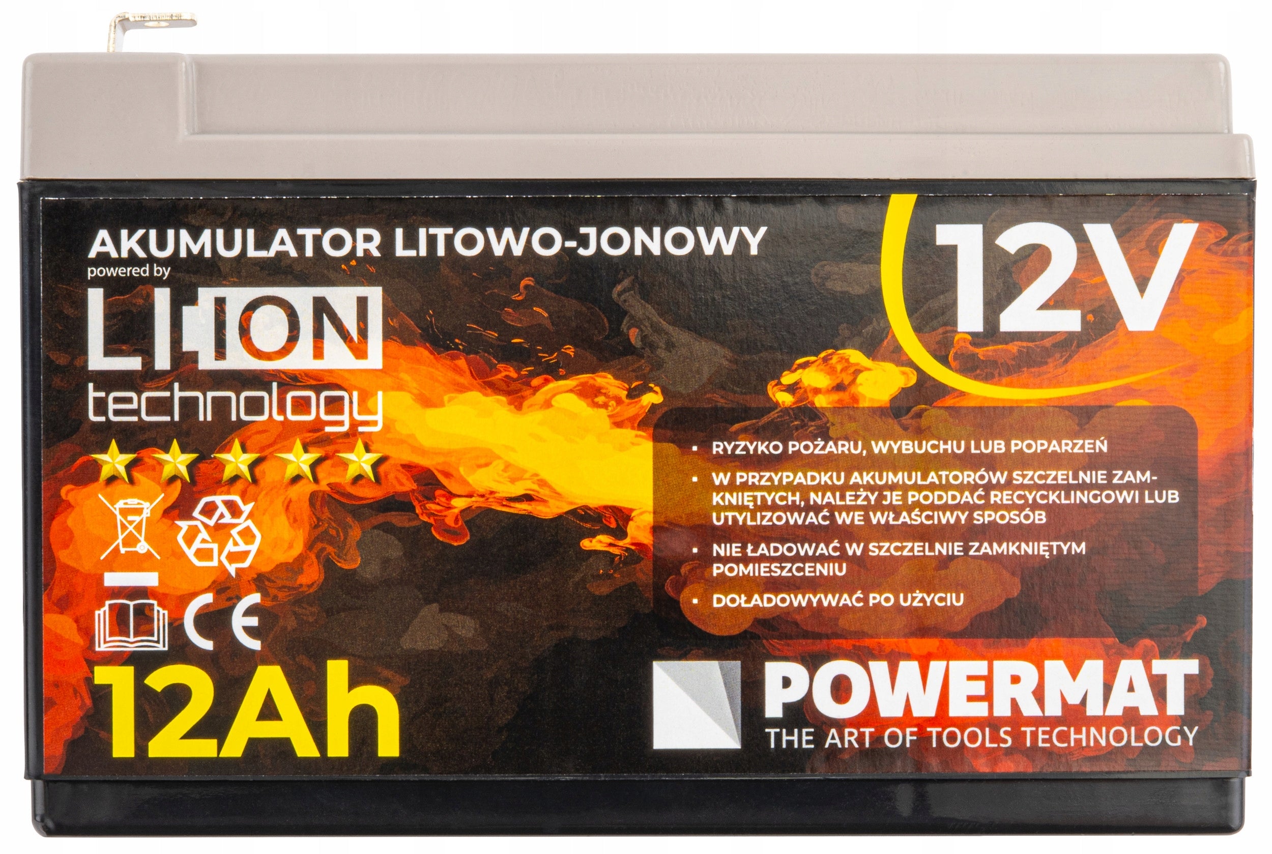 Battery Powermat 12 V 12 Ah Customs tariff code 85076000