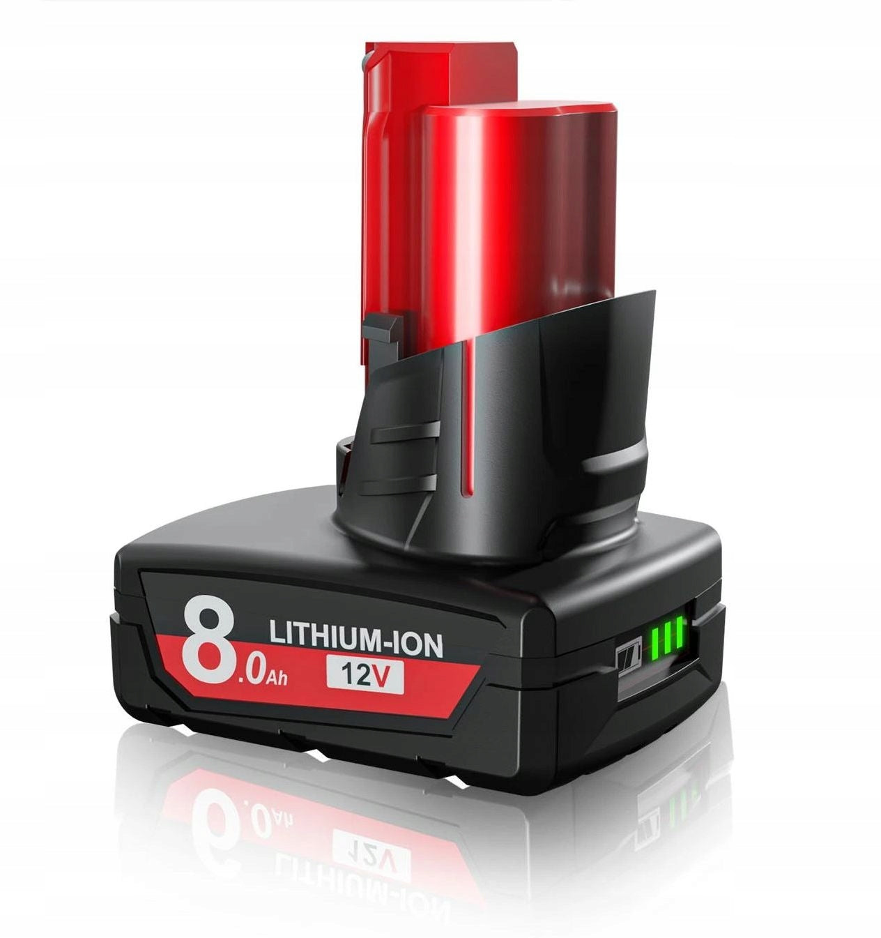 Battery Replacement Milwaukee M12 8.0Ah 12V 48-11-2402 48-11-2412