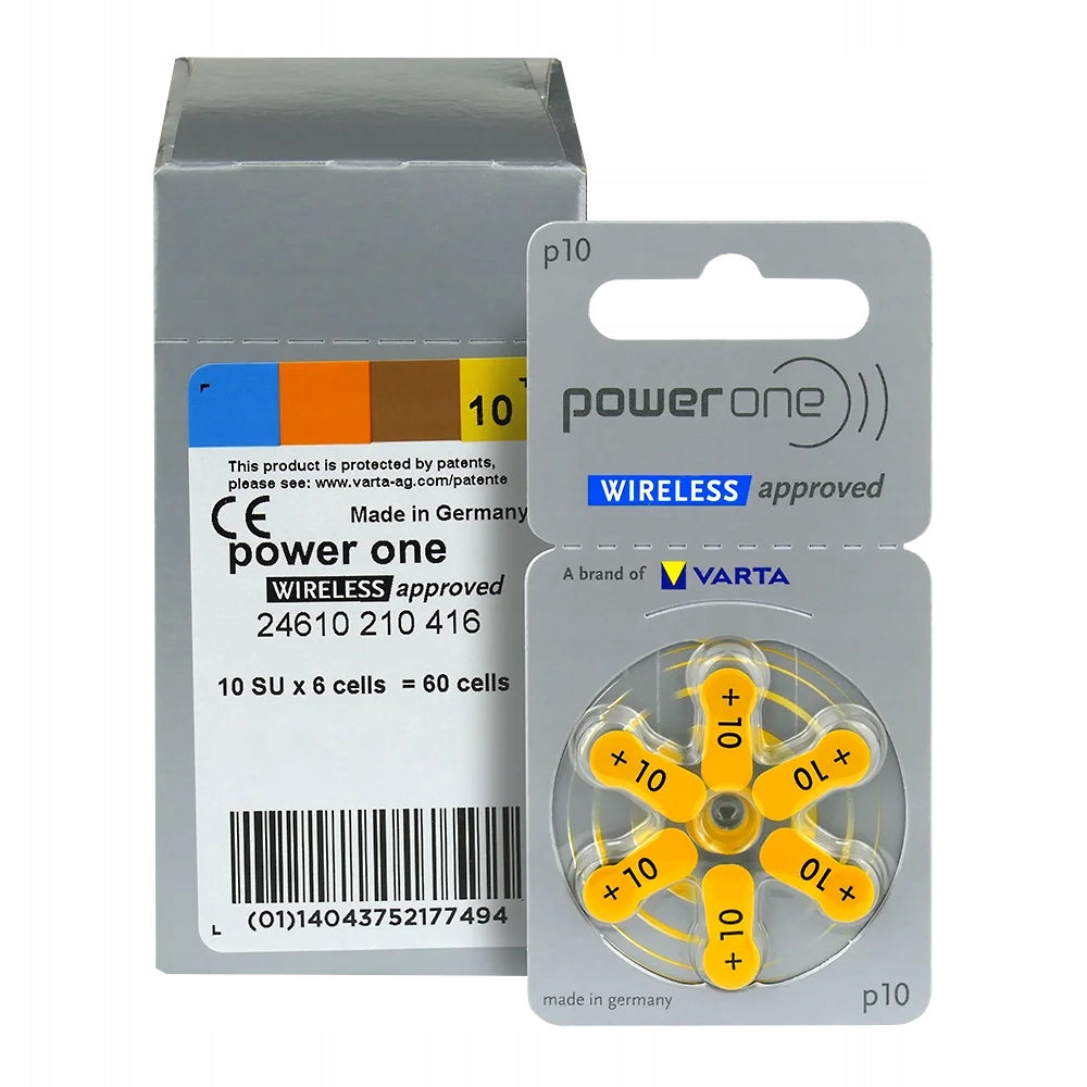 Battery VARTA Power One type 10 / PR70 - price for 6 pieces