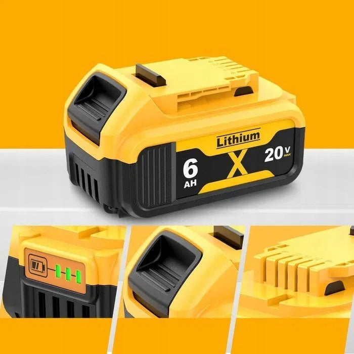 Battery for DeWalt 20V 18V XR 6.0Ah Li-Ion /battery /DCB200 Voltage (V) 18 V