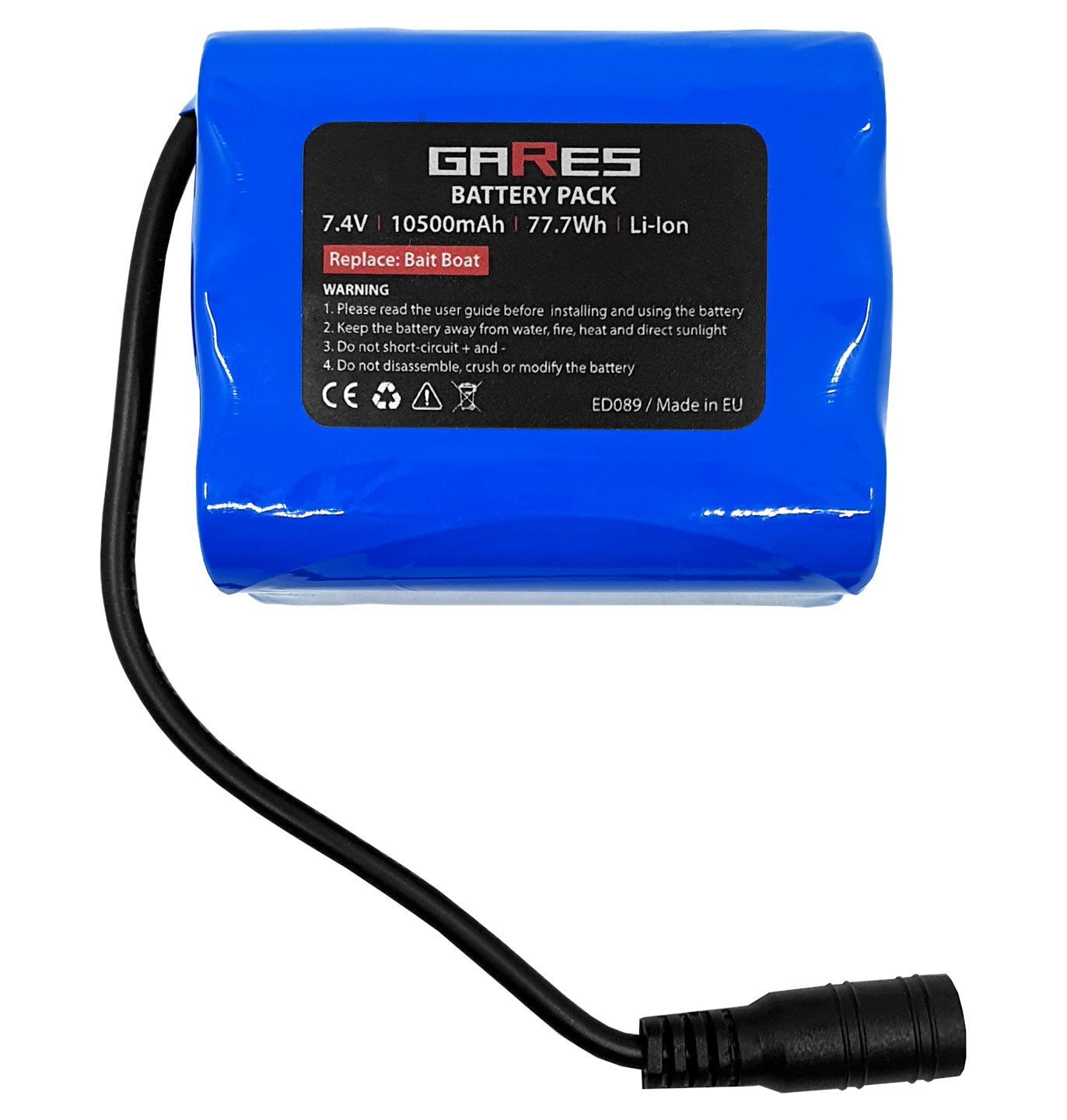Battery for RC / Flytec / D16 D18 D19 7,4V 10,5Ah Bait Boat Packaging status original