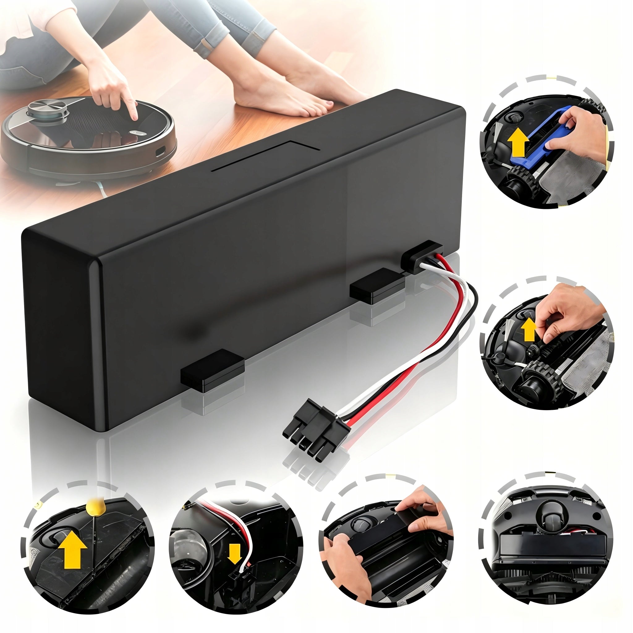 Battery for Viomi V2 PRO V3 SE STYJ02YM STYTJ02YM Vacuum Mop Pro 14,4V 3,2Ah