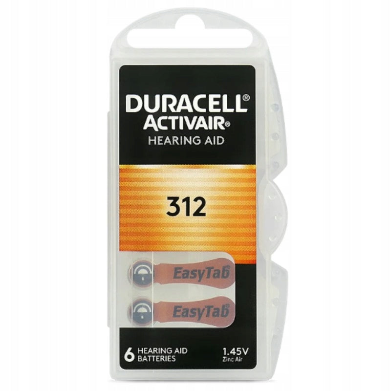 Battery for hearing aid PR-312 Duracell (6 pcs)