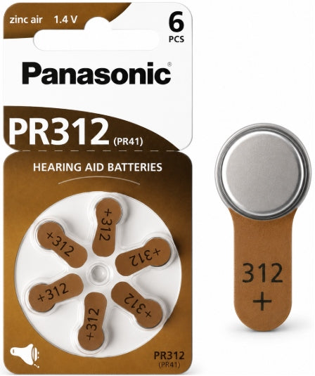 Battery for hearing aids PANASONIC 312 - price for 6pcs