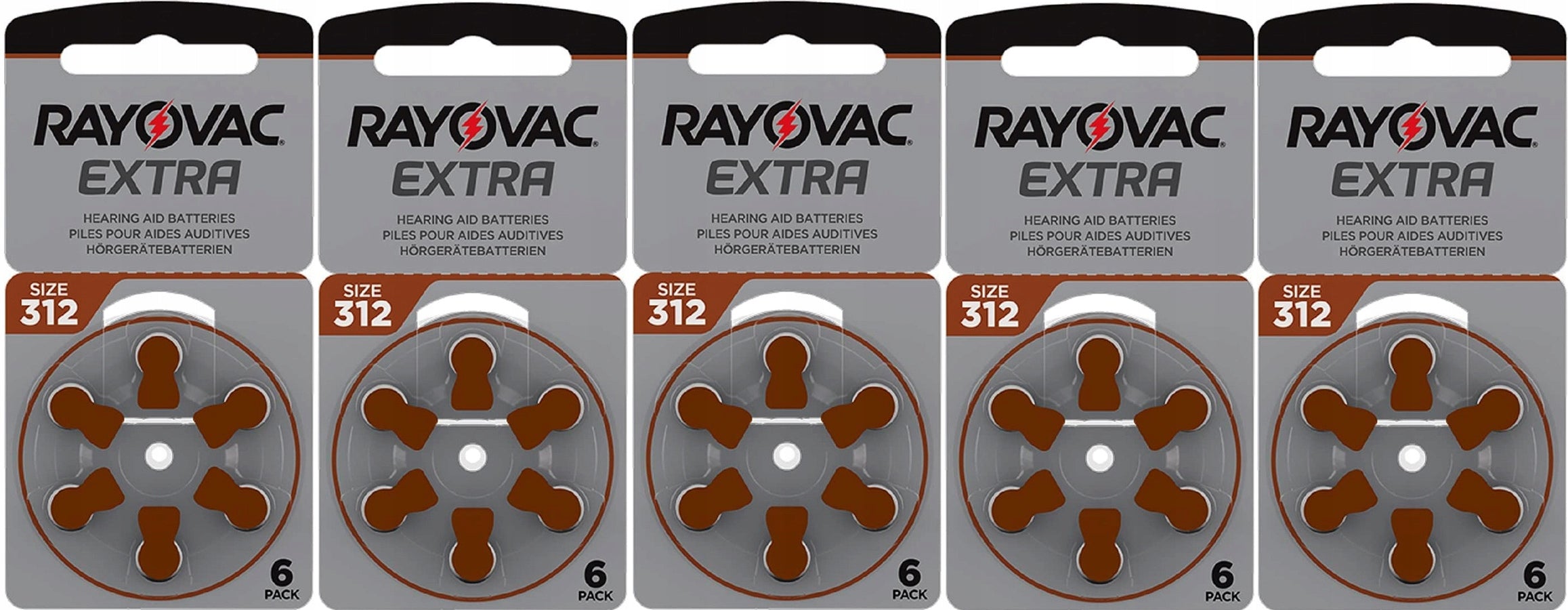 Battery for hearing aids Rayovac Extra 312 30 pcs. 180 mAh Packaging status original