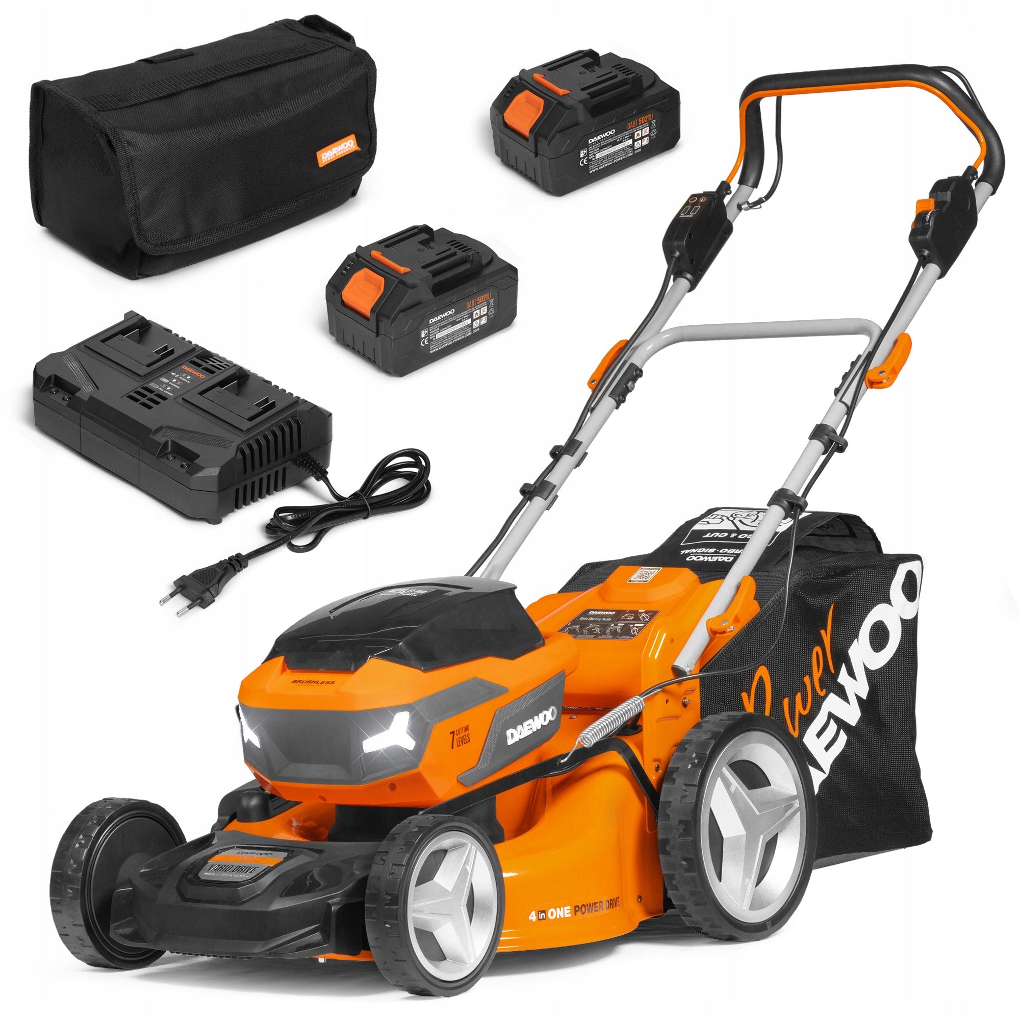 Battery mower with DAEWOO DLM 5042Li-S SET+ 2 AKU + CHARGER